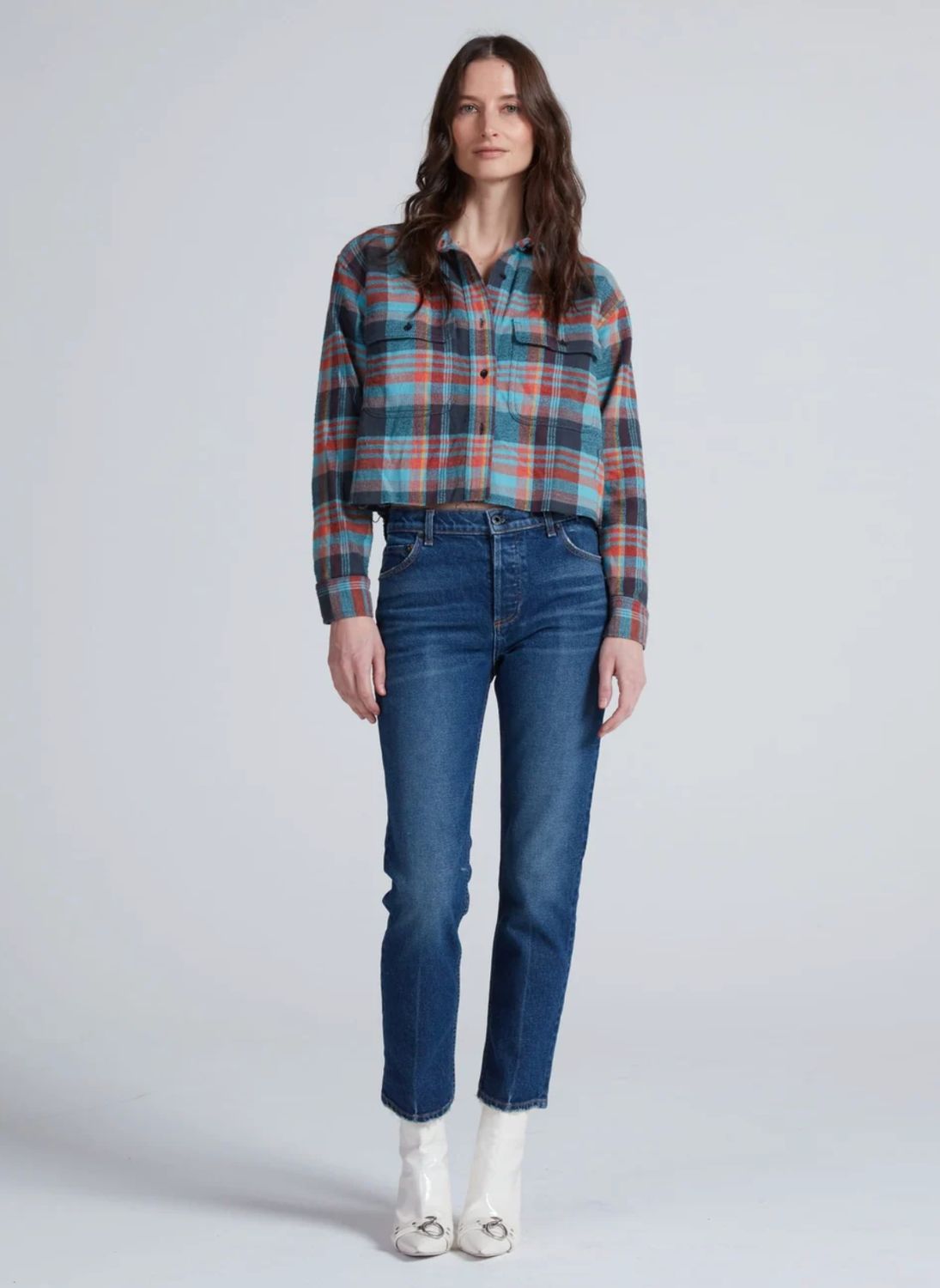 ASKK NY Crosby Flannel in Hudson Plaid