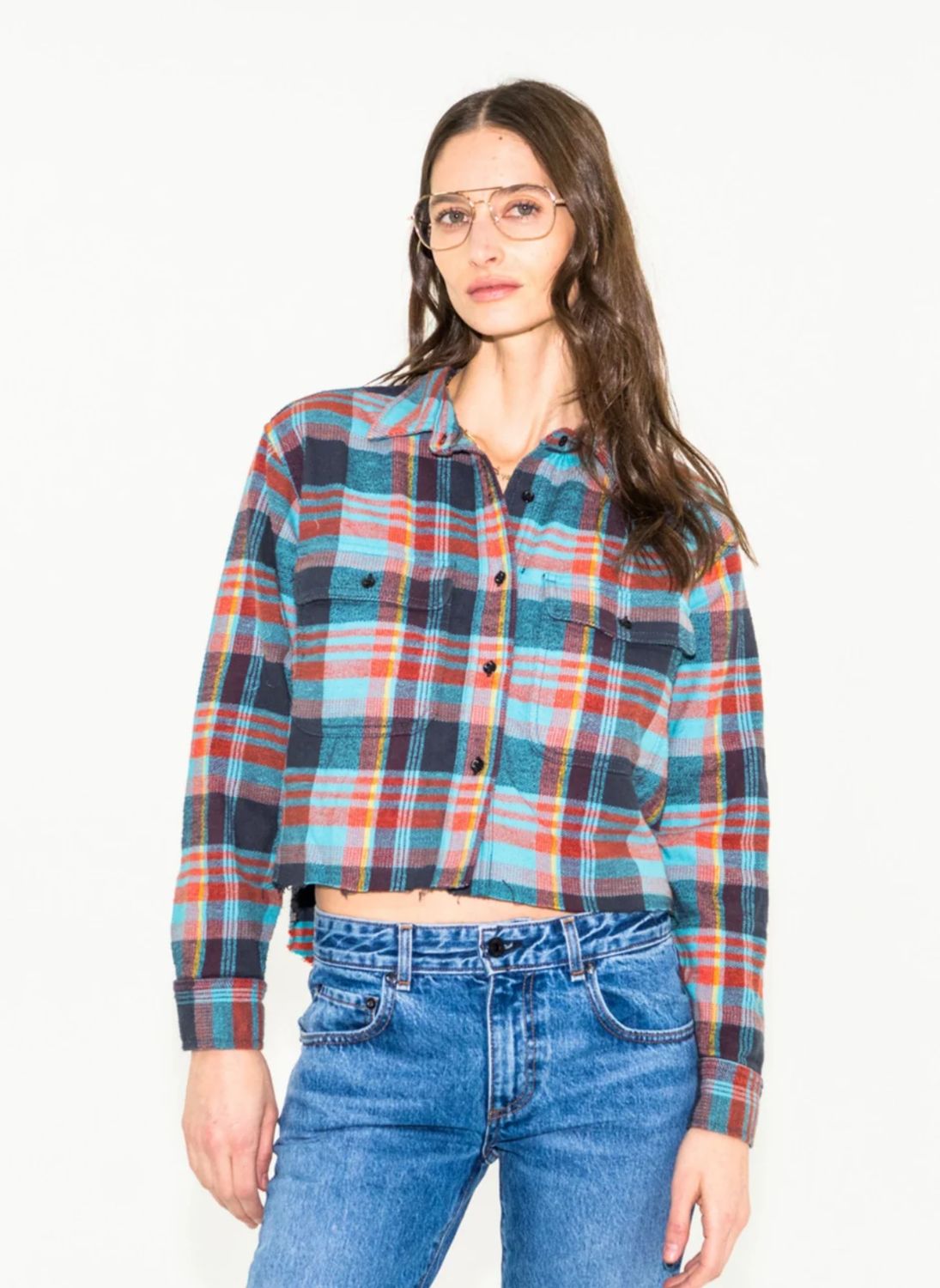 ASKK NY Crosby Flannel in Hudson Plaid