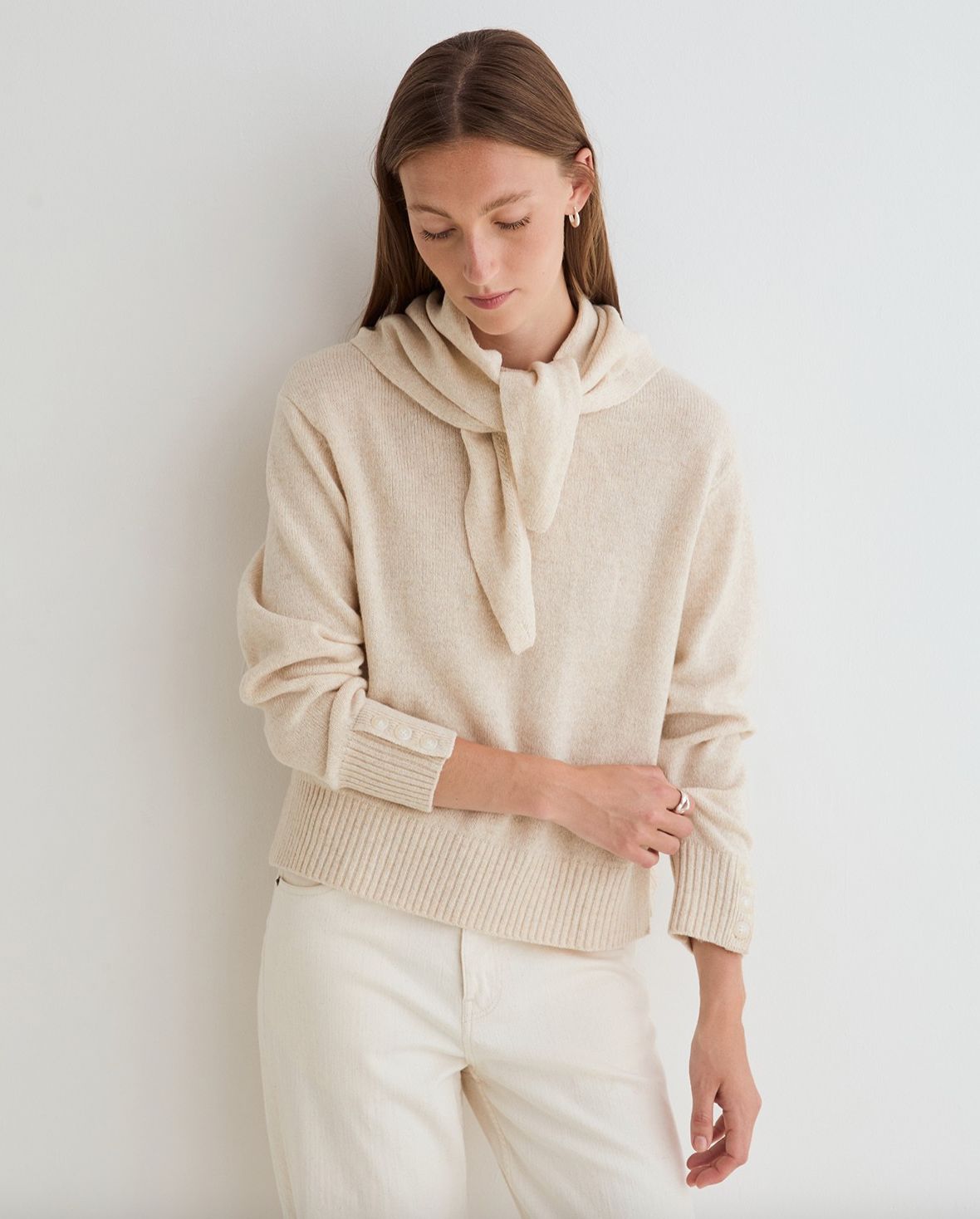 Yerse Daff Sweater with Coordinating Scarf