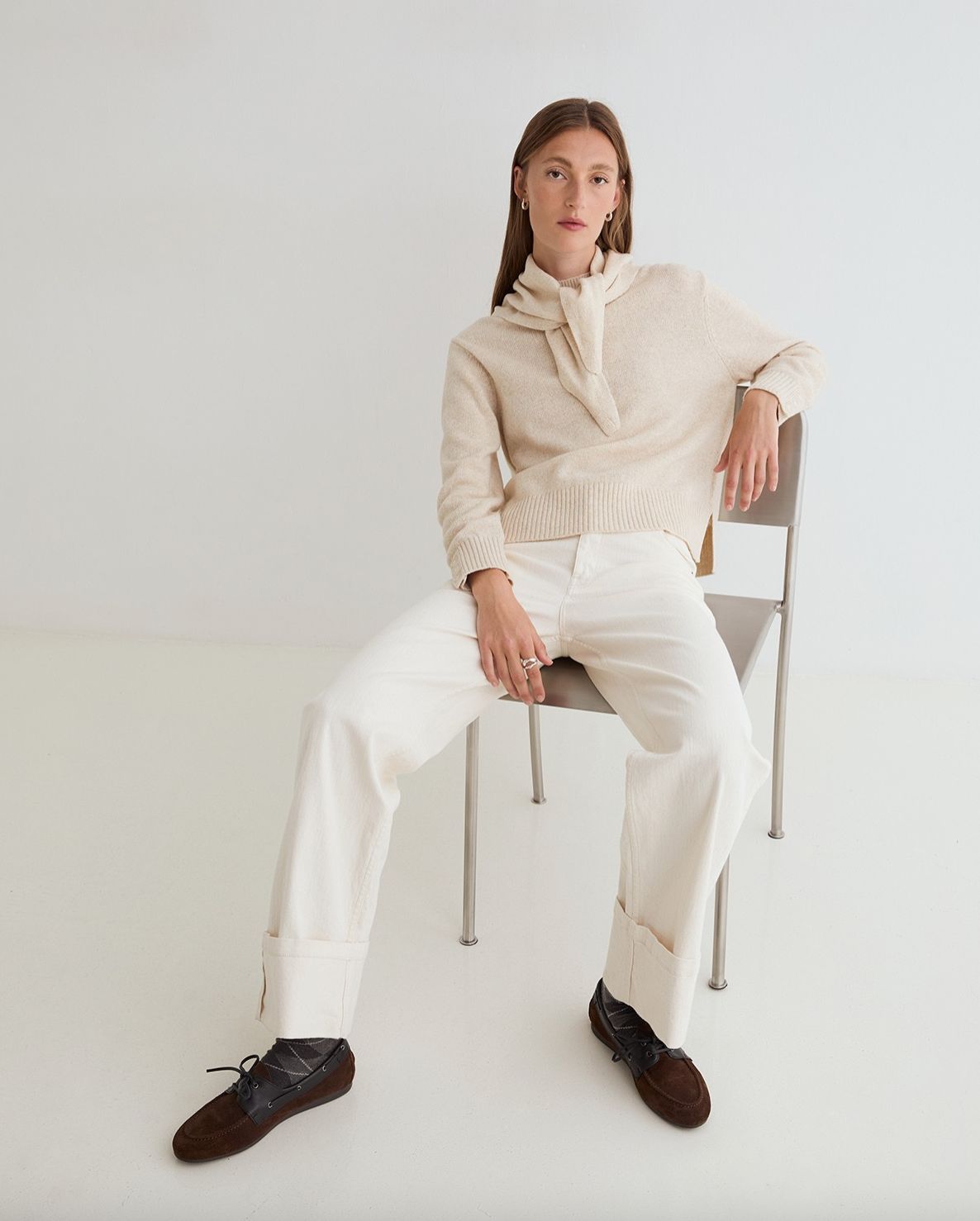 Yerse Daff Sweater with Coordinating Scarf