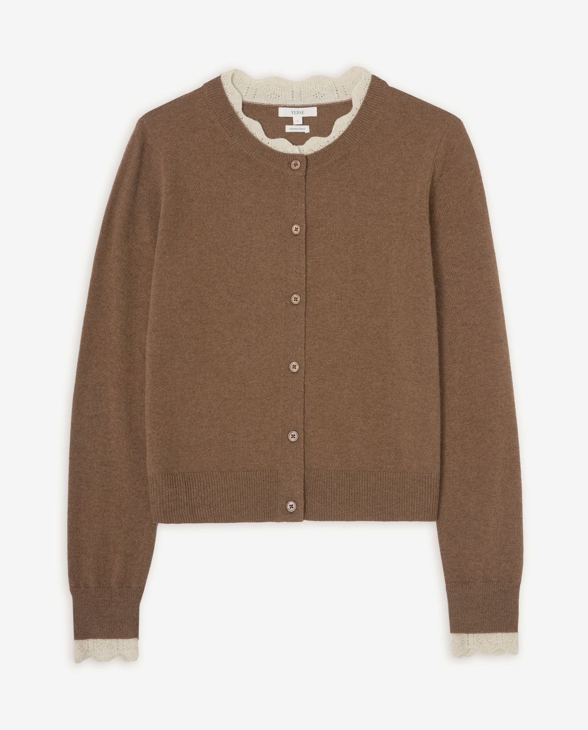 Yerse Nora Contrast, Color: Camel, Size: XS