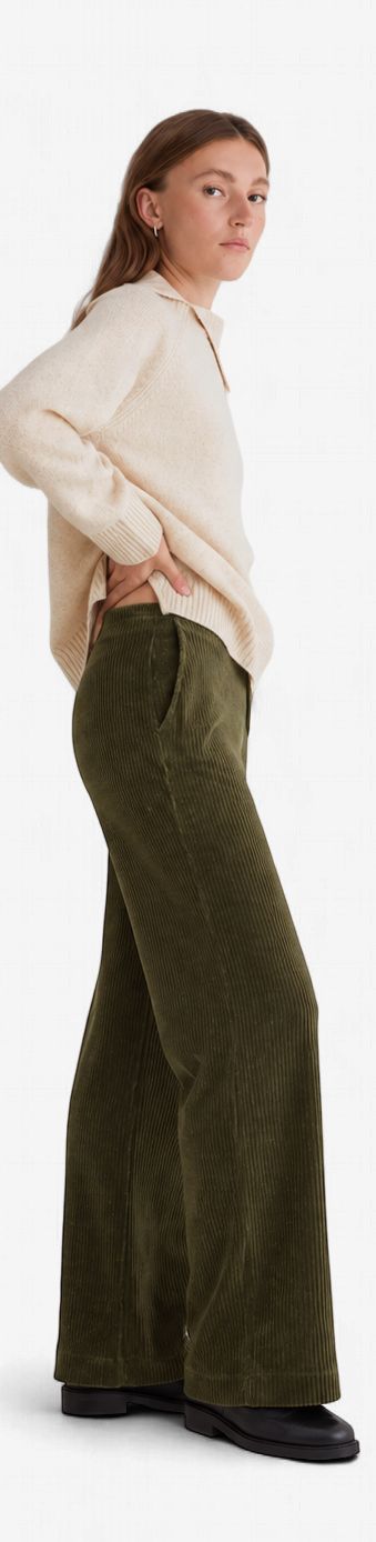 Yerse Dobra Corduroy Pants in Khaki
