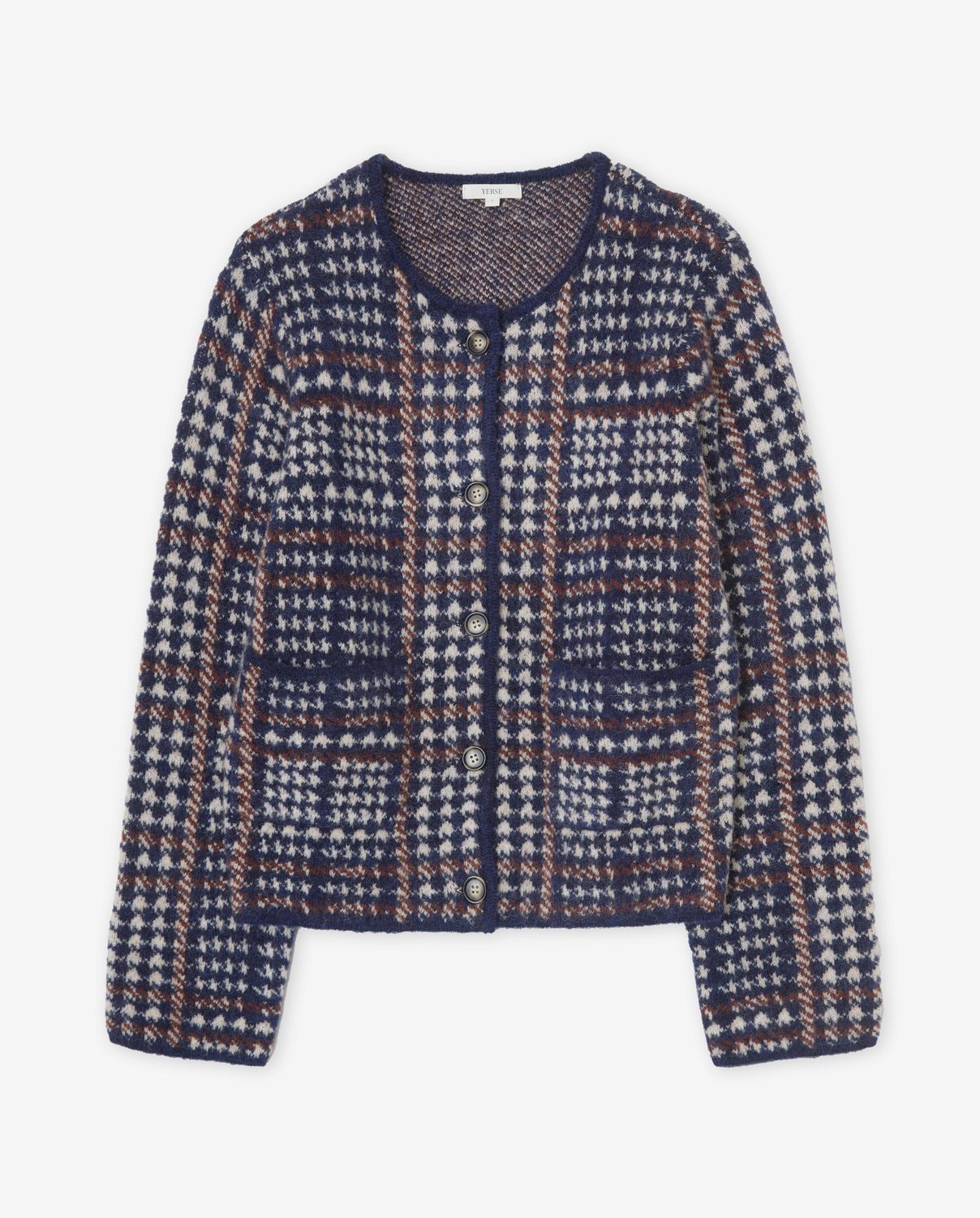 Yerse Gala Cardigan, Color: Piedra/Navy, Size: XS