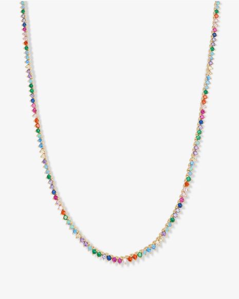 Melinda Maria Not Your Basic Tennis Rainbow Necklace