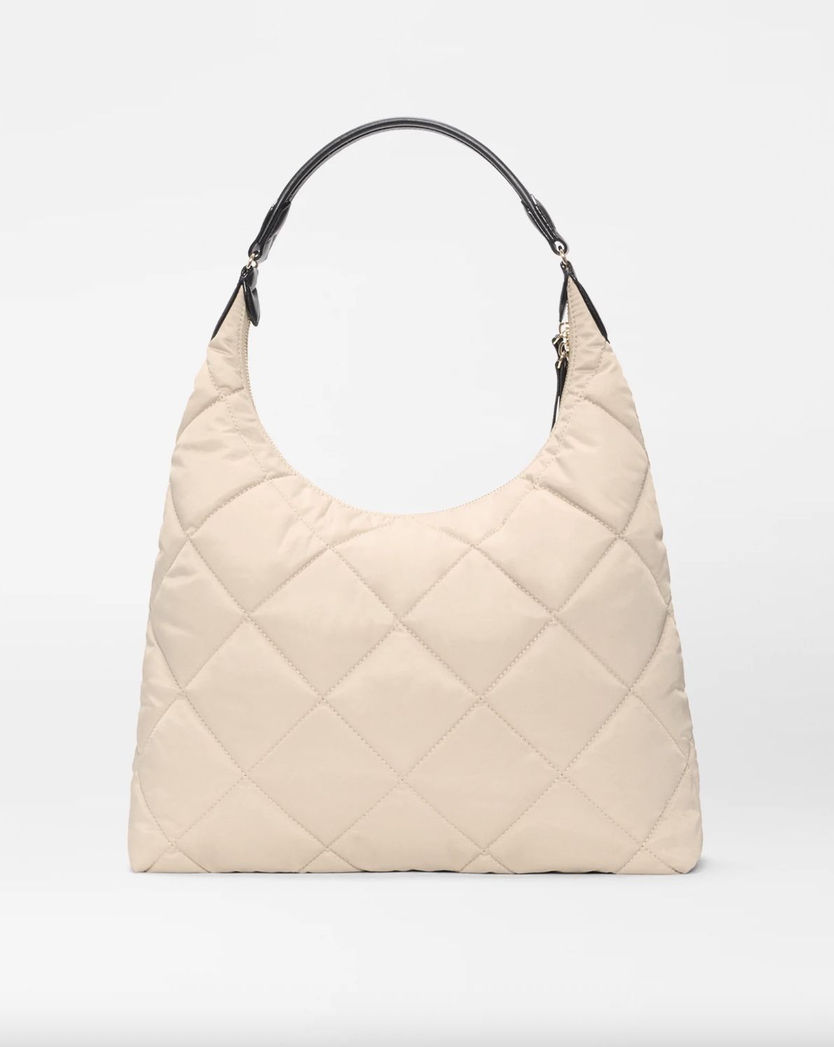 MZ Wallace Madison Shoulder Bag in Buff/Black