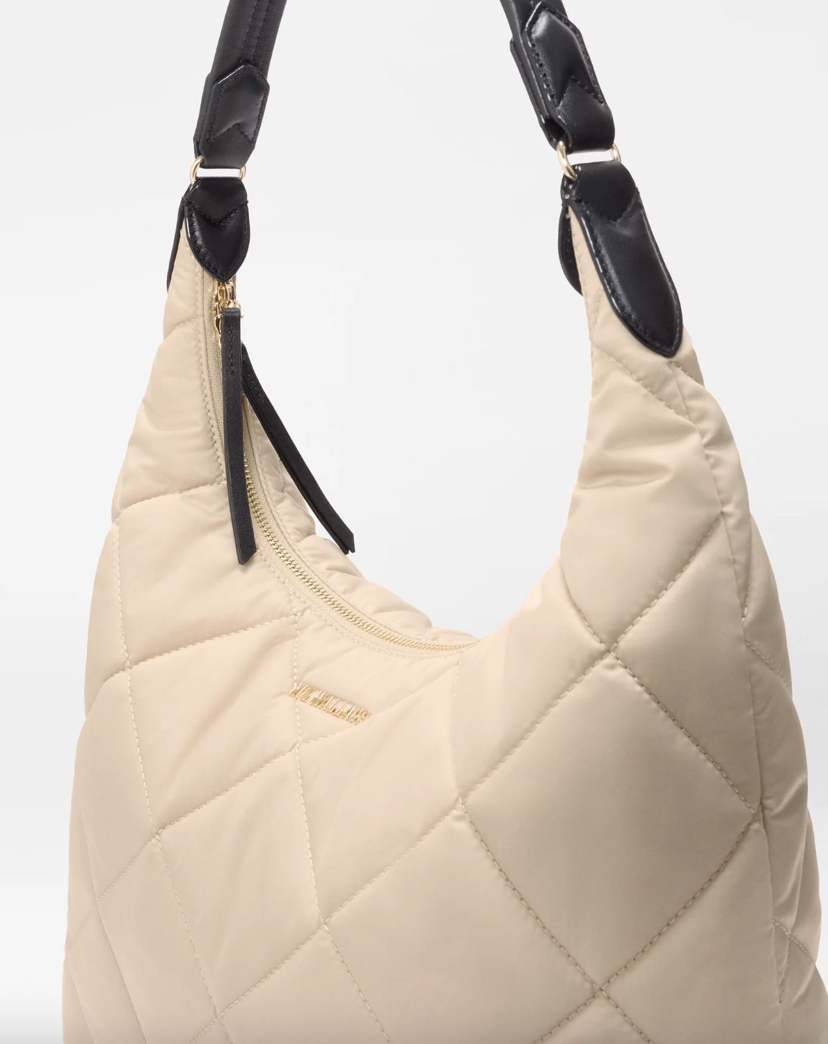 MZ Wallace Madison Shoulder Bag in Buff/Black
