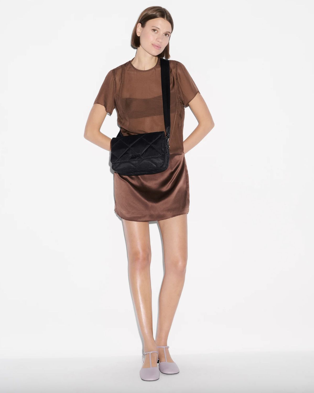 MZ Wallace Madison Flap Crossbody in Black