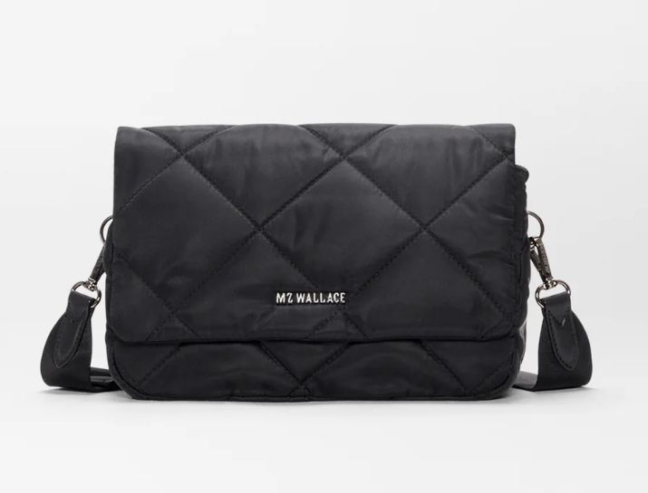 MZ Wallace Madison Flap Crossbody in Black