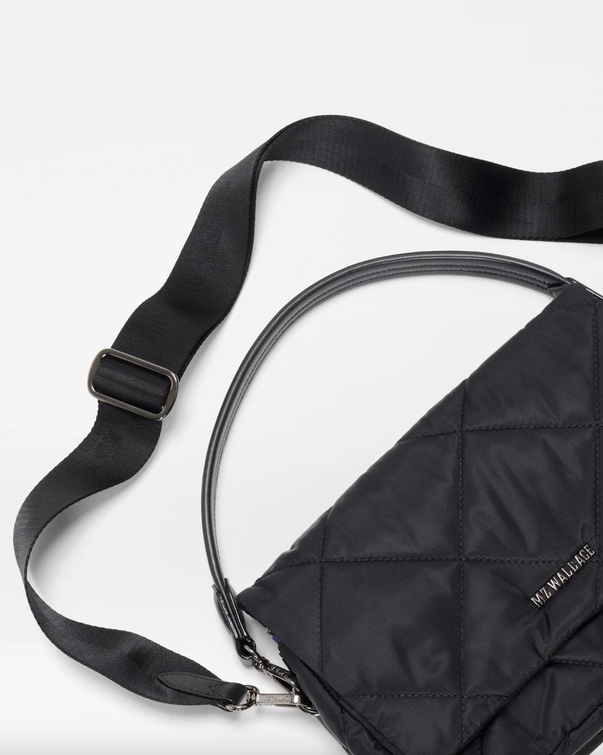 MZ Wallace Madison Flap Crossbody in Black