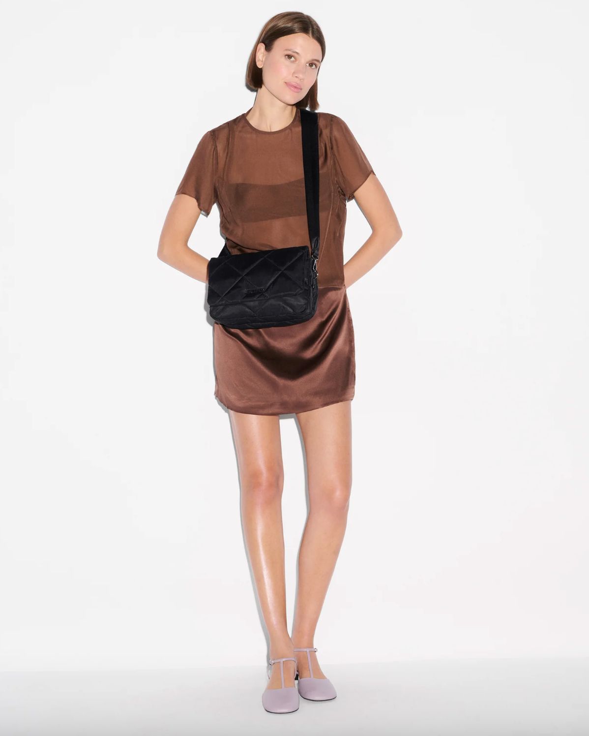 MZ Wallace Madison Flap Crossbody in Black