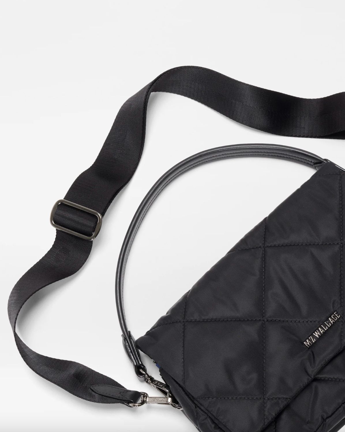 MZ Wallace Madison Flap Crossbody in Black