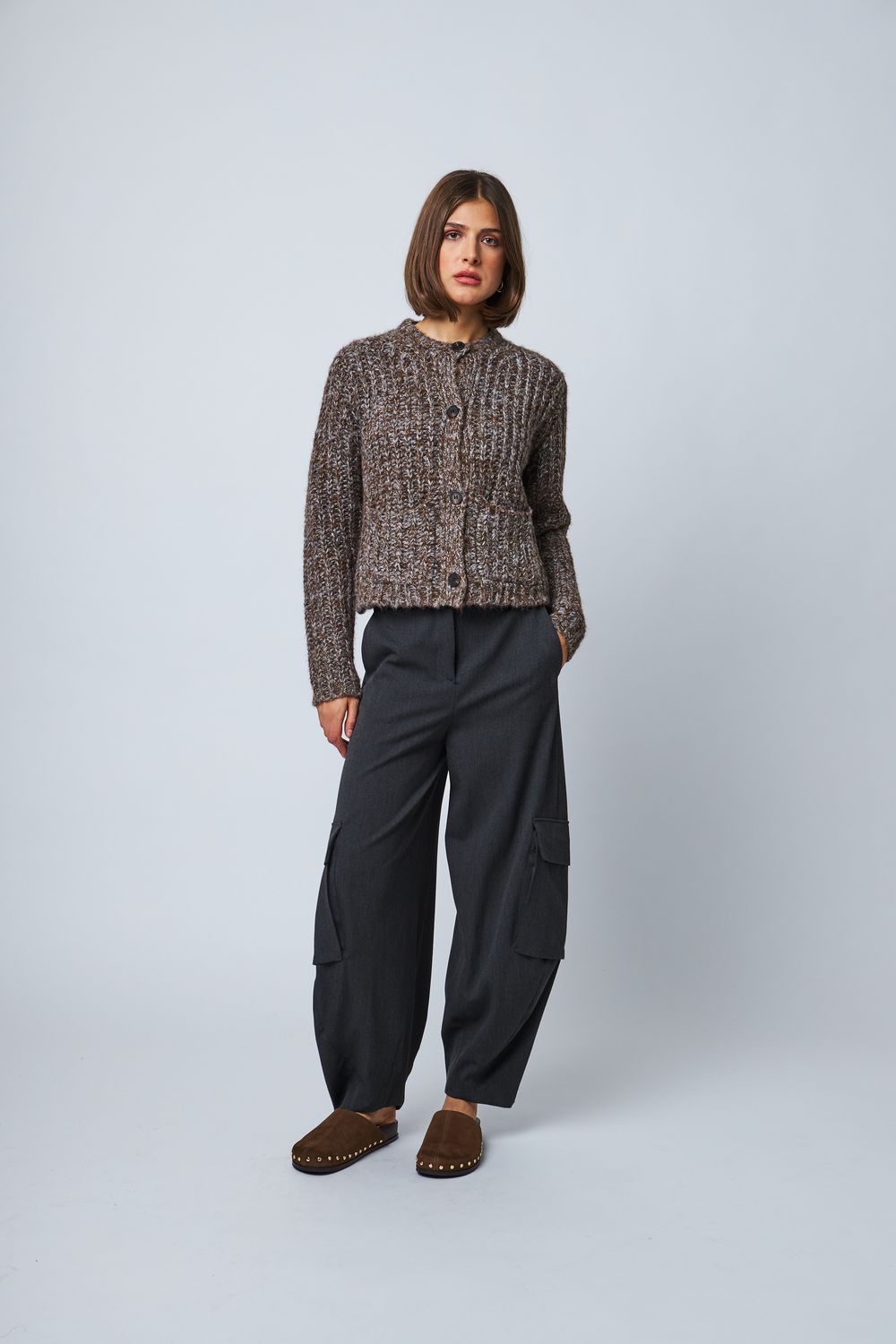 LINE Mabel Cardigan, Color: Barn Owl, Size: XS