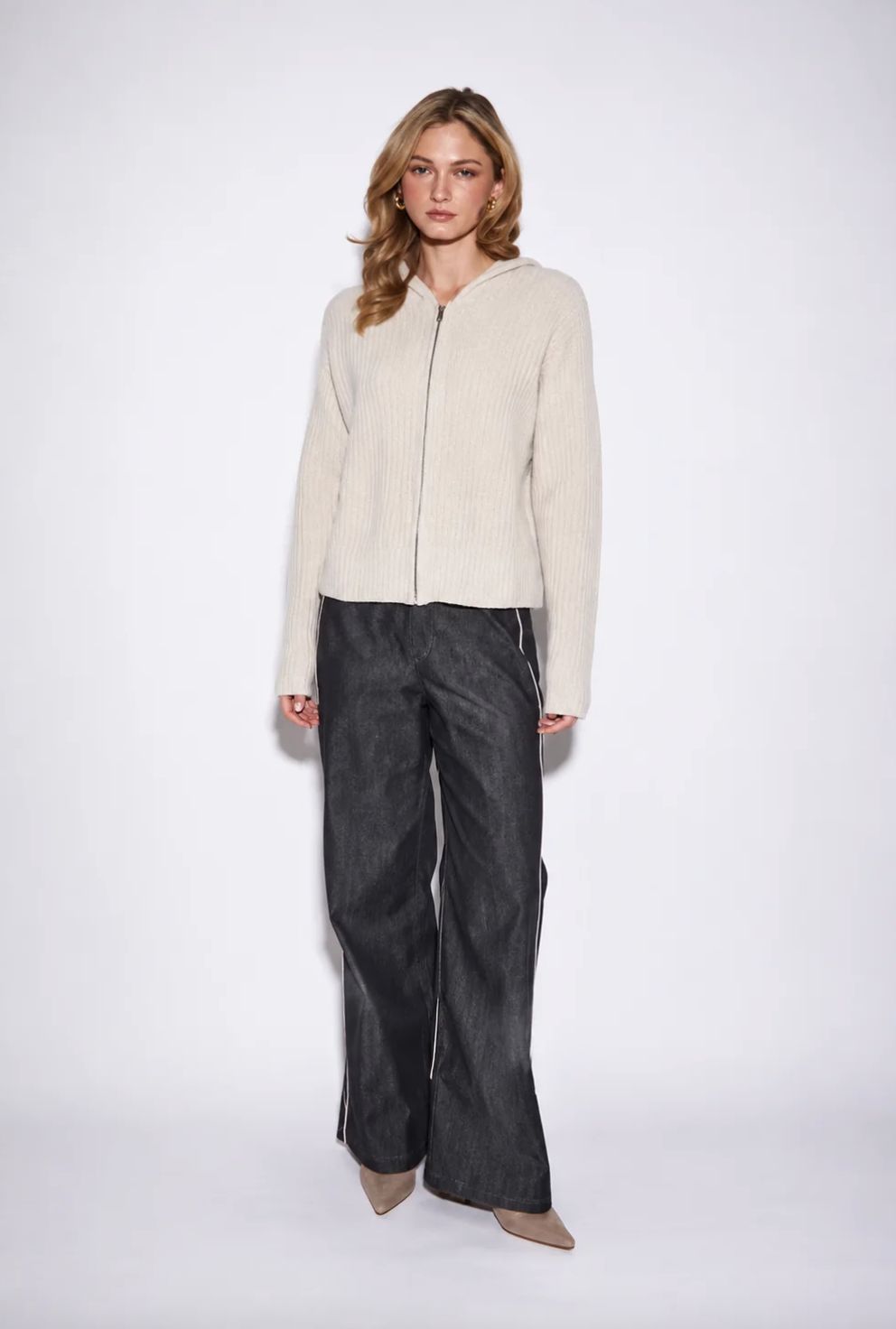 John &amp; Jenn Gavin Zip Front Sweater
