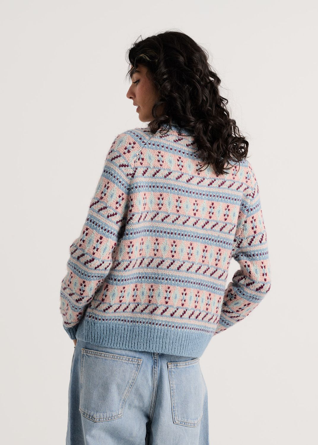 Zaket + Plover Fair Isle Zip Sweater