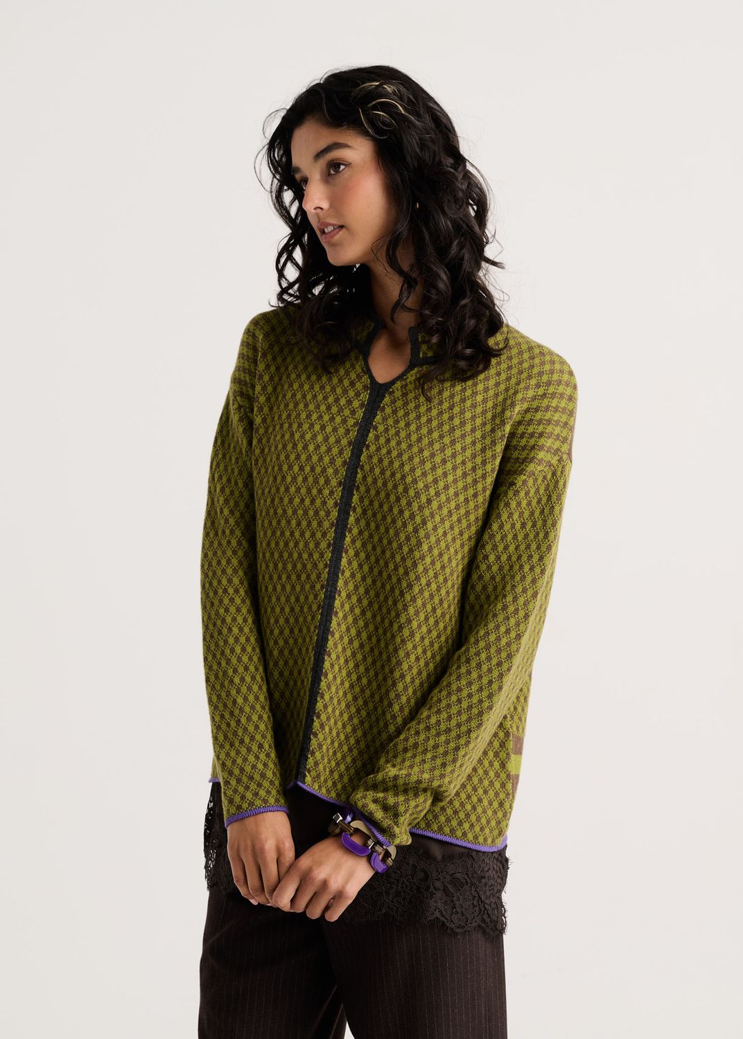 Zaket + Plover Houndstooth Pullover