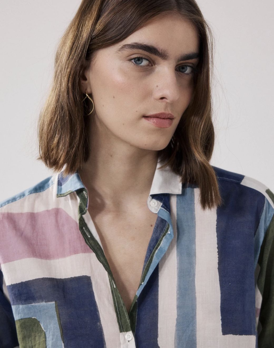 Hartford Charlot Blouse in Artisanal Tile Print