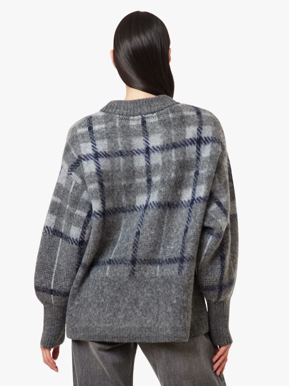Habitual Brushed Plaid Sweater