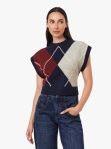 Habitual Herringbone Vest, Color: Navy/Wine, Size: XS