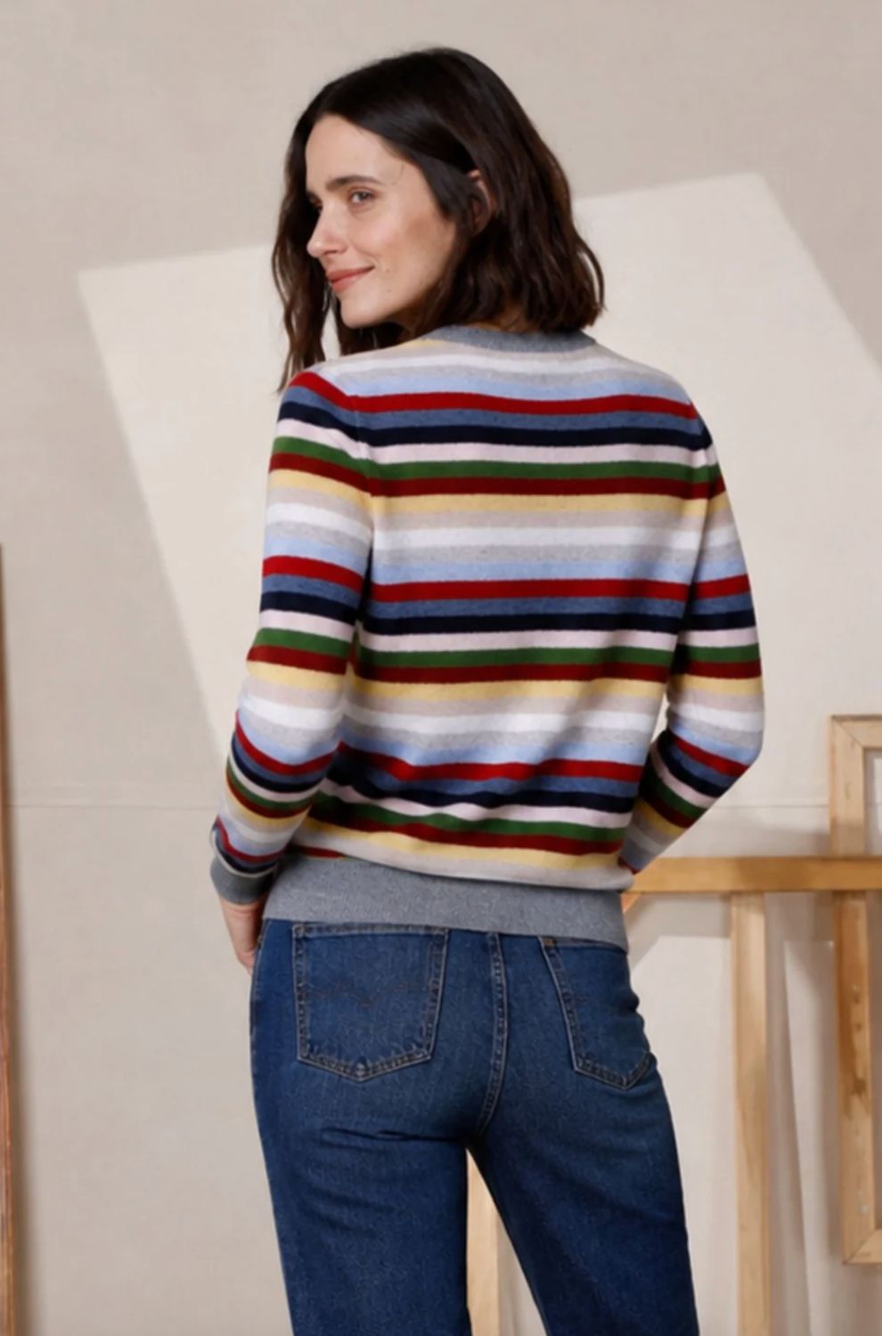 Minnie Rose Long Sleeve Striped Crew