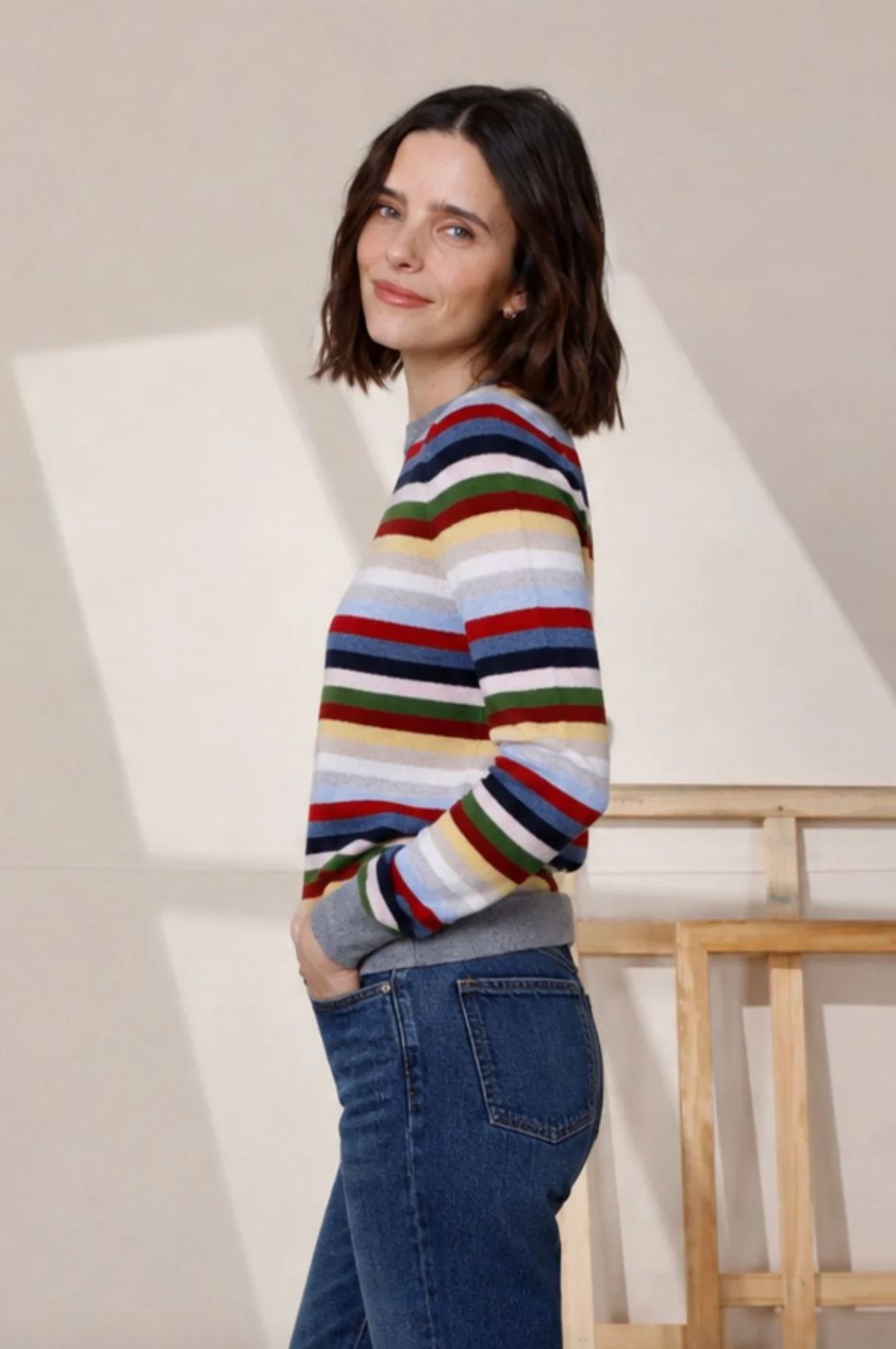 Minnie Rose Long Sleeve Striped Crew