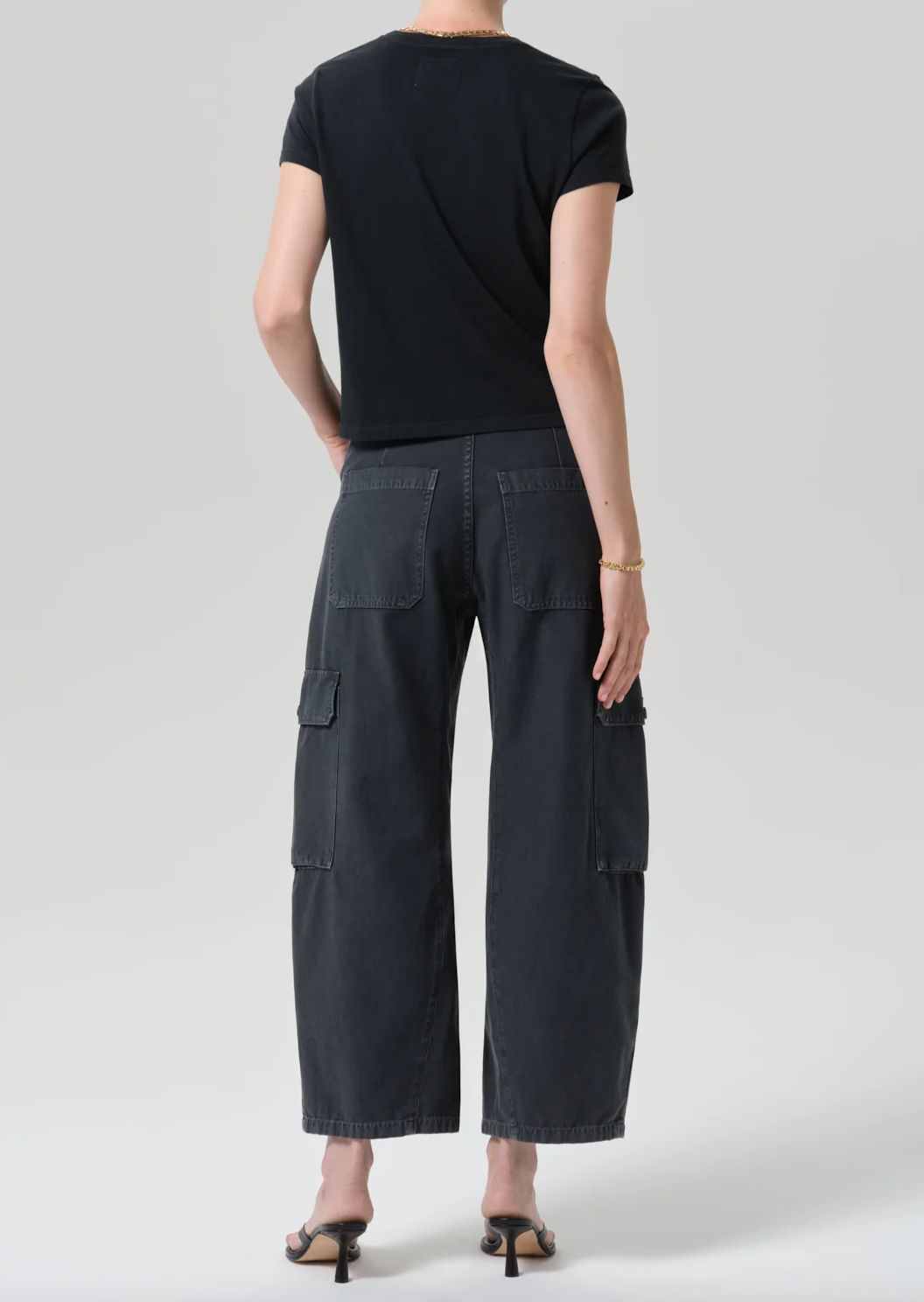 Citizens of Humanity Thassos Twisted Utility Pant in Washed Black