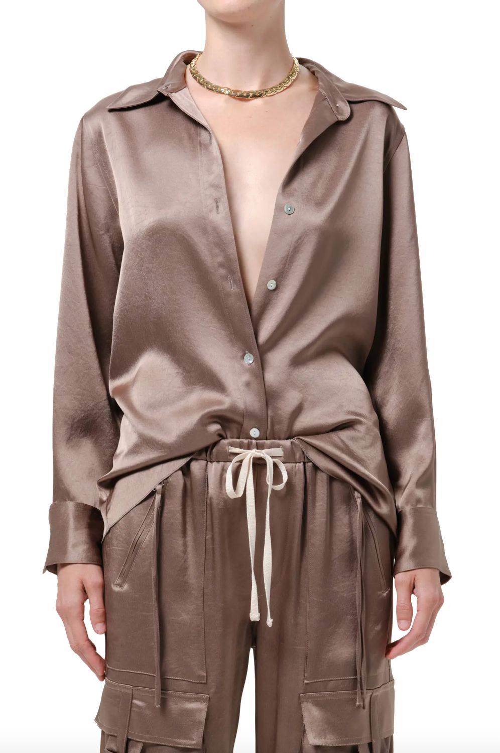 Citizens of Humanity Tullah Shirt in Cocoa, Color: Cocoa, Size: XS