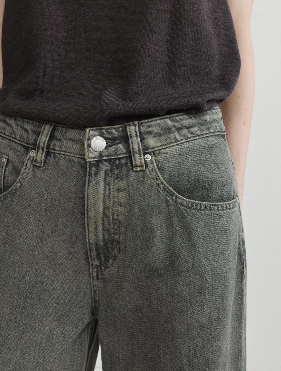 DL1961 Alex Baggy Aura Jean in Character Green