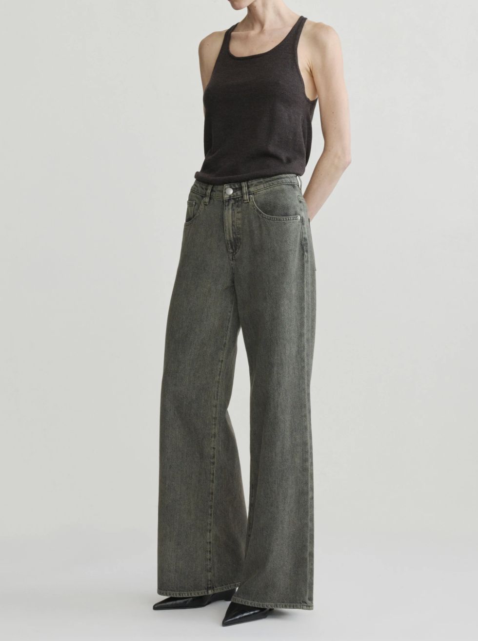 DL1961 Alex Baggy Aura Jean in Character Green