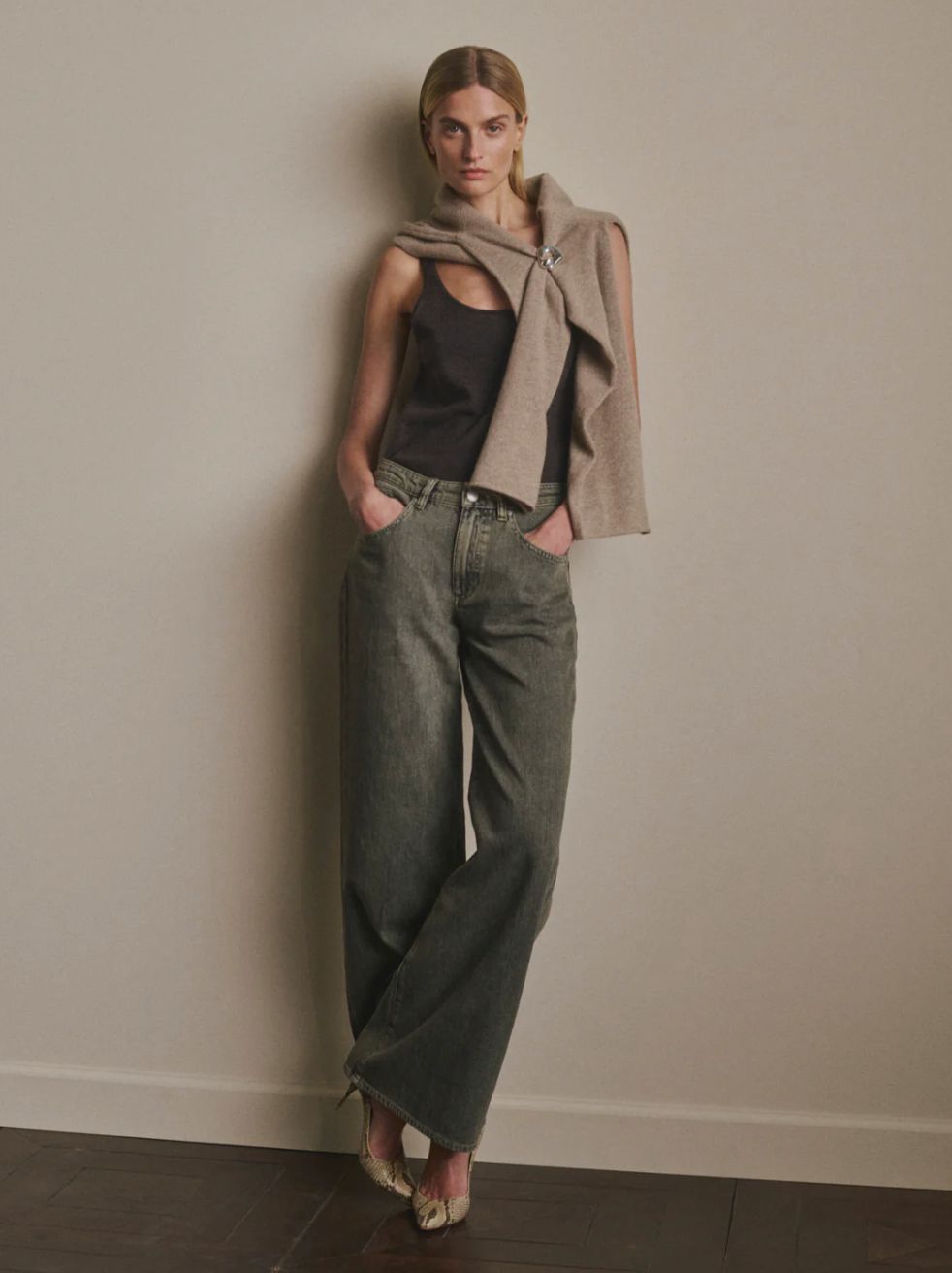 DL1961 Alex Baggy Aura Jean in Character Green