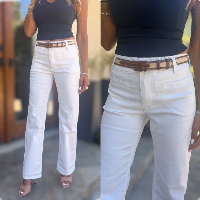 Bevy Flog Tami Pant in White