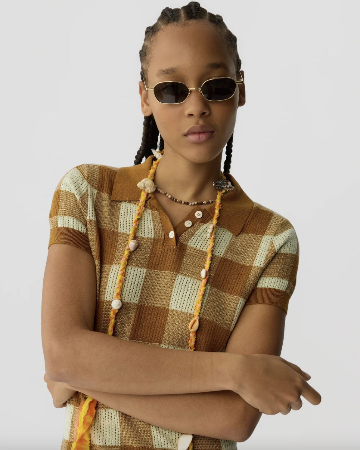 Guest In Residence Gingham Polo Dress