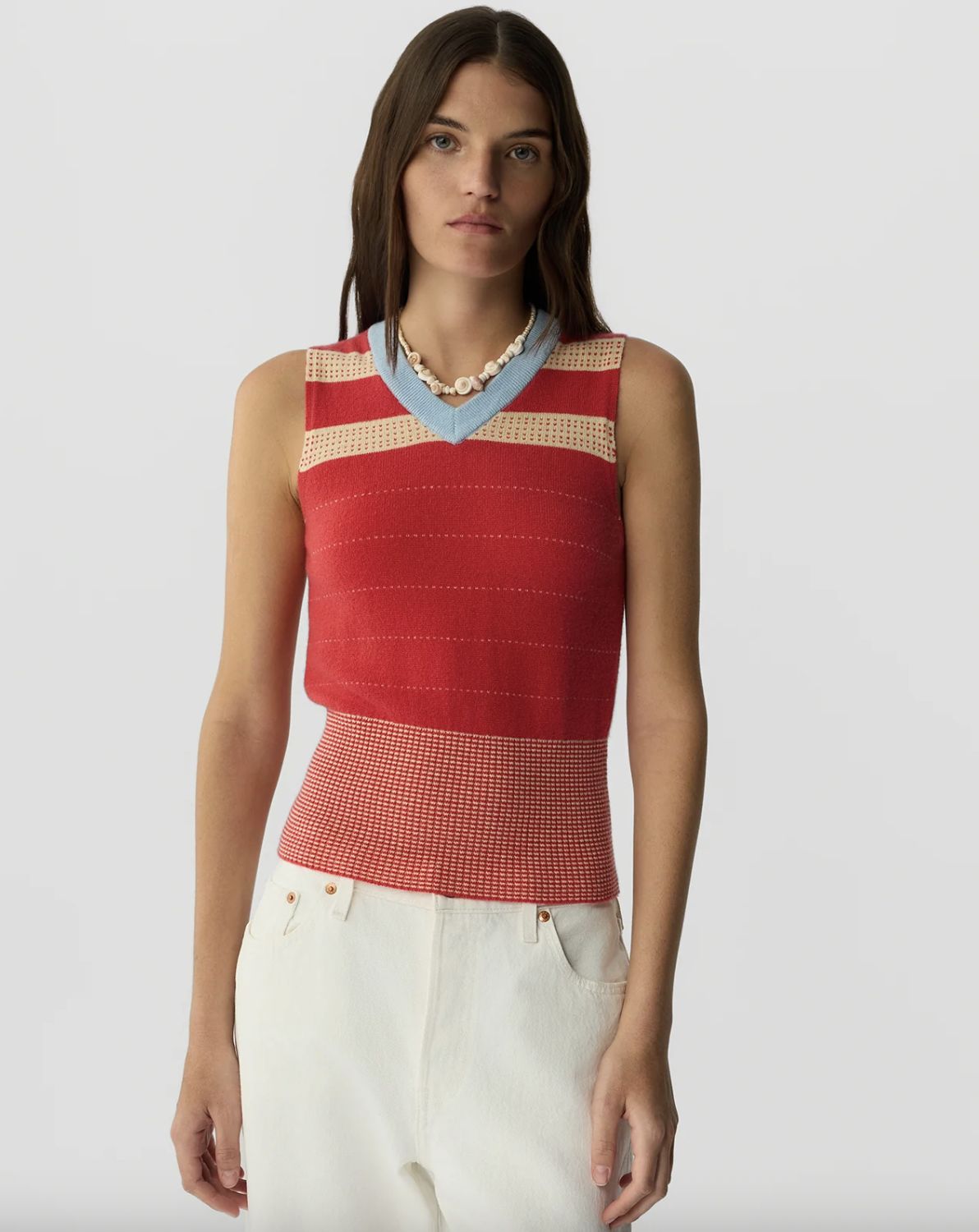 Guest In Residence Collegiate Stripe Vest