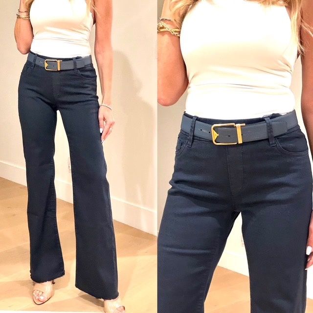 Bevy Flog Amanda Flare Pant in Dark Navy