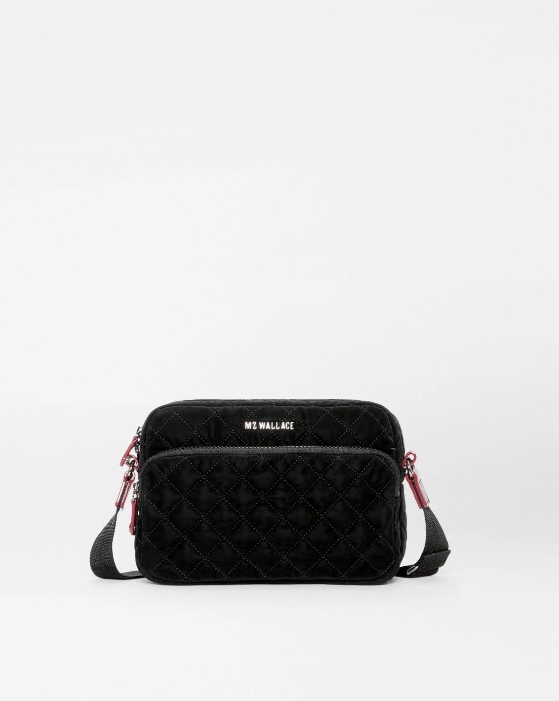 MZ Wallace Small Camera Metro Bag in Black Tech Velvet
