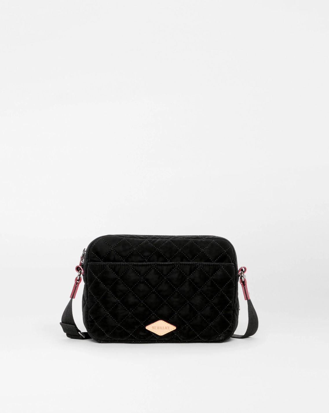 MZ Wallace Small Camera Metro Bag in Black Tech Velvet