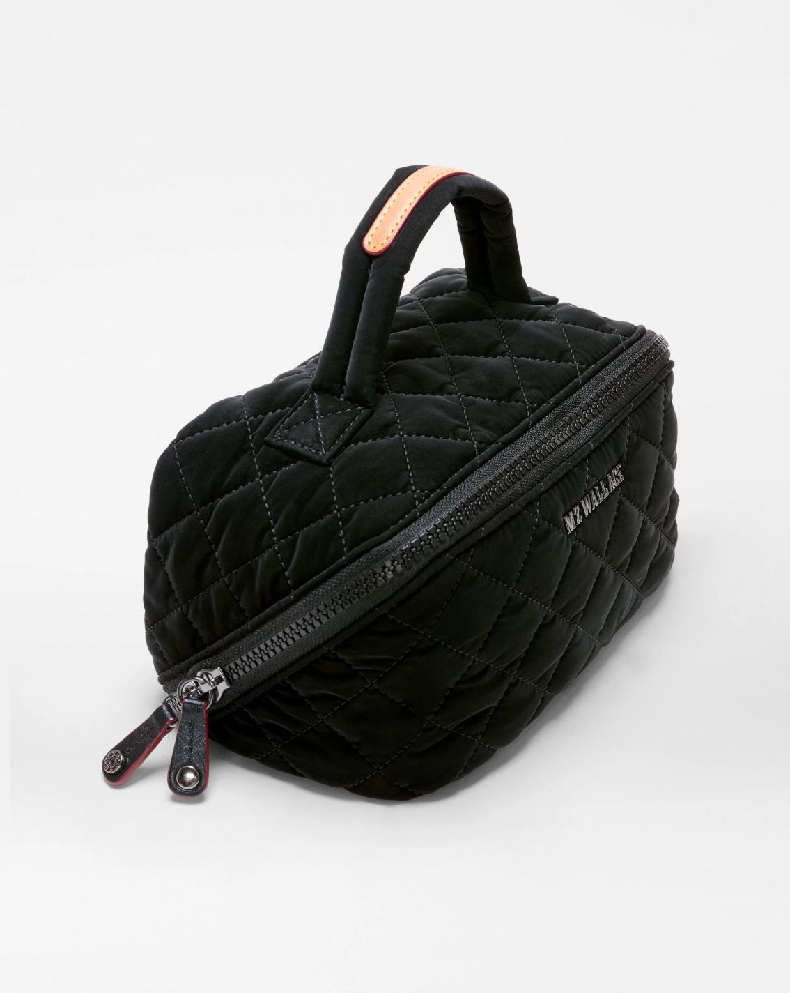 MZ Wallace Metro Accordion Cosmetic Bag in Black Tech Velvet