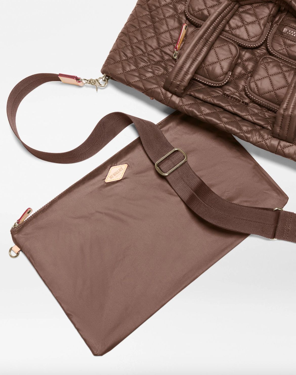 MZ Wallace Medium Metro Travel Tote in Walnut