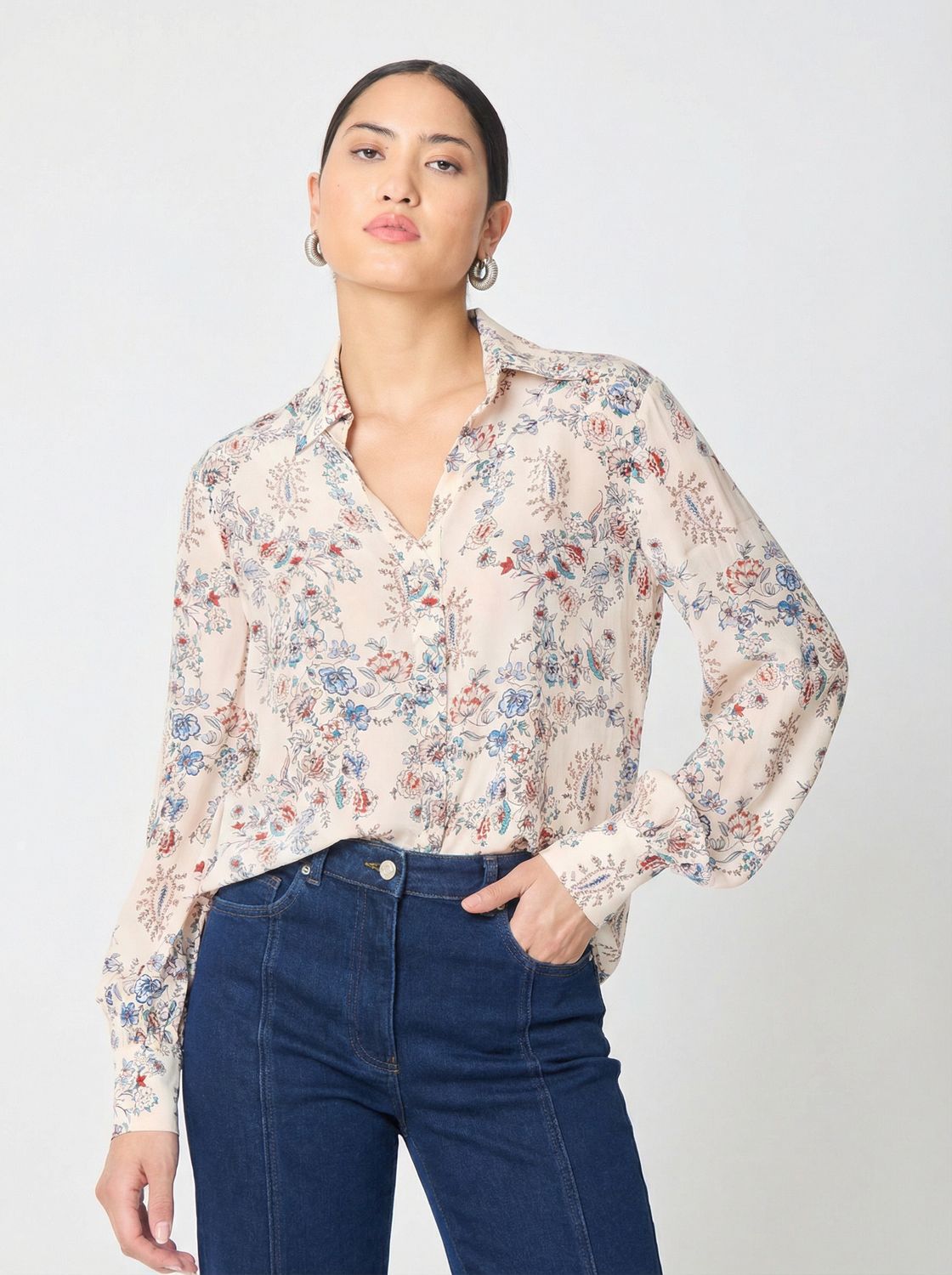 Gilner Farrar Lara Blouse in Windsor Print, Color: Windsor Print, Size: XS