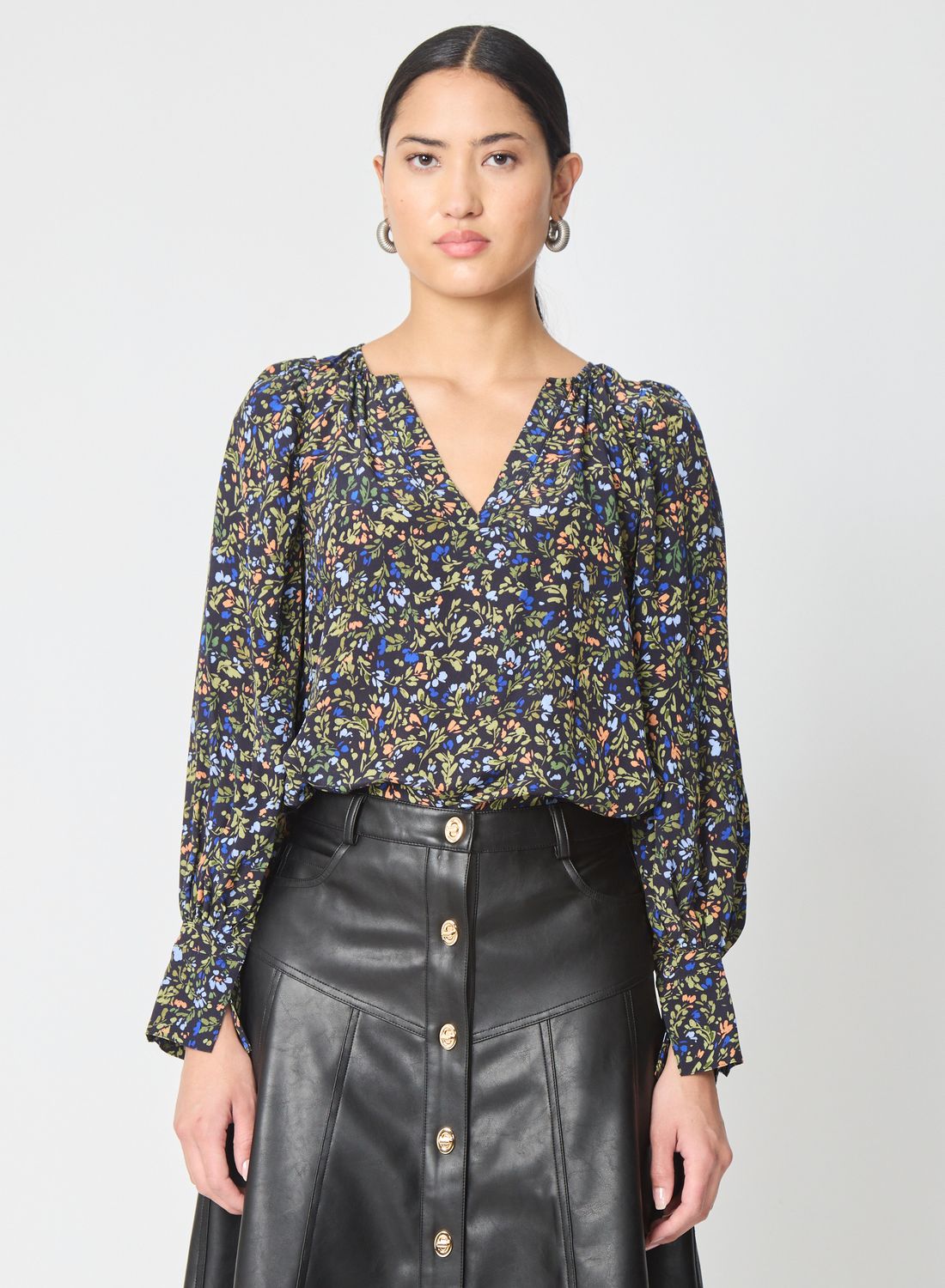 Gilner Farrar Elsie Blouse, Color: Leeds, Size: XS