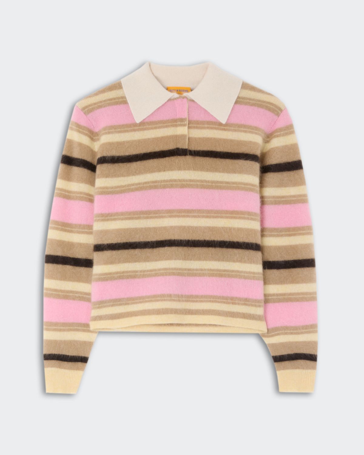 Guest In Residence Grizzly Cropped Rugby, Color: Sprinkle Combo, Size: S