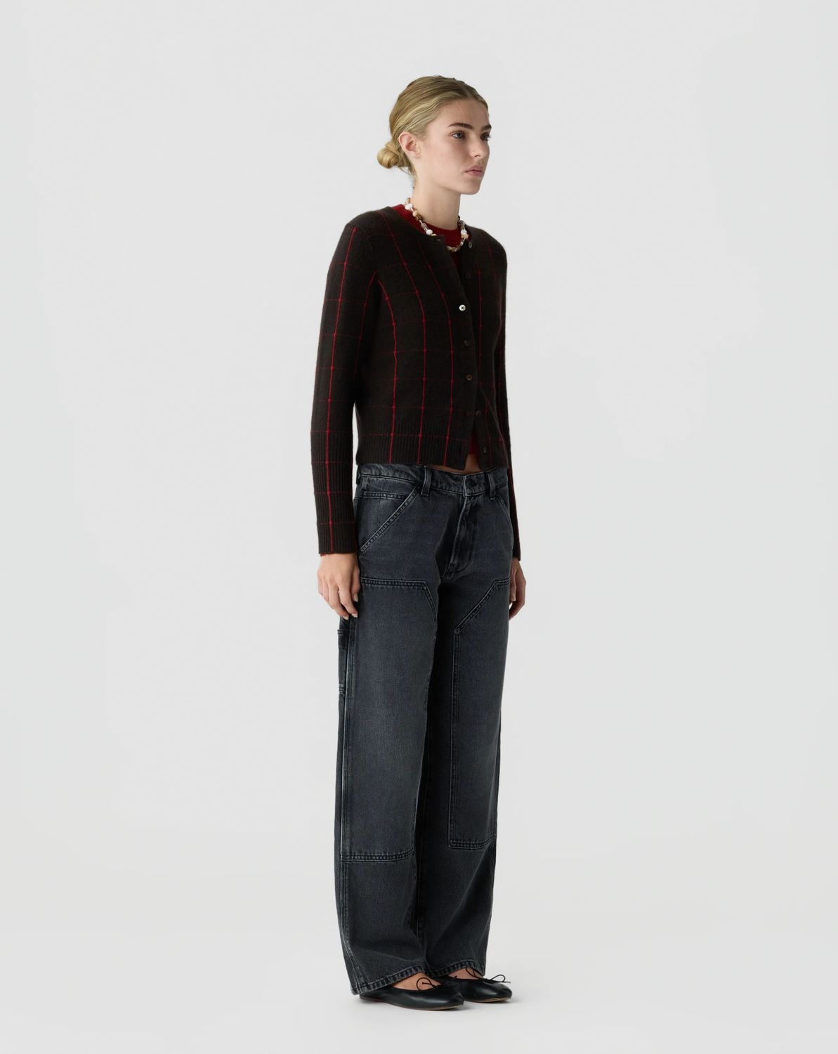 Guest In Residence Jane Checker Cardigan