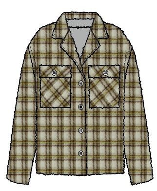 Le Superbe Plaid Grohl Shacket, Color: Fuzzy Plaid, Size: XS