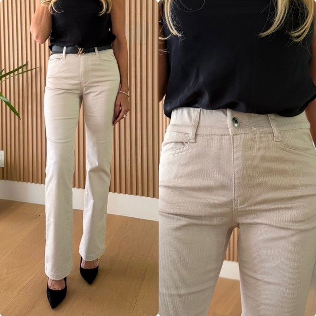 Bevy Flog Novel Pant in Cream Speck