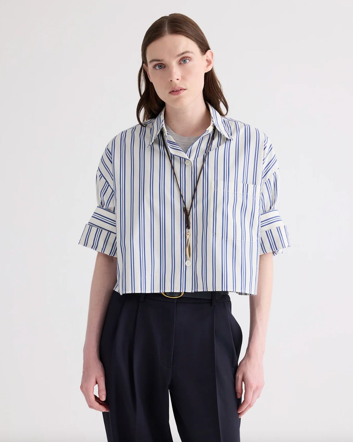 TWP Next Ex in Ivory/Blue Stripe