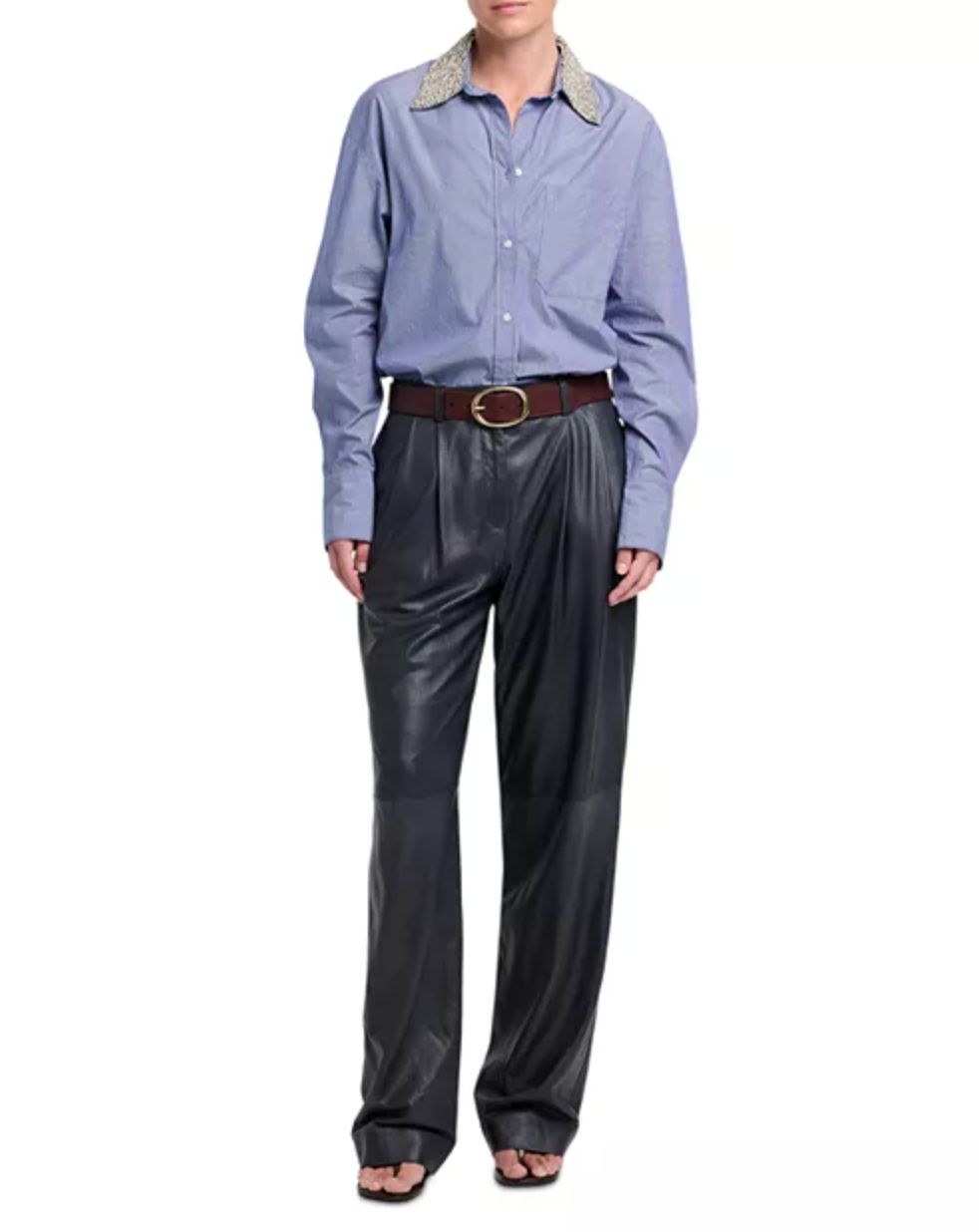 TWP Big Joe Shirt with Crystal Collar