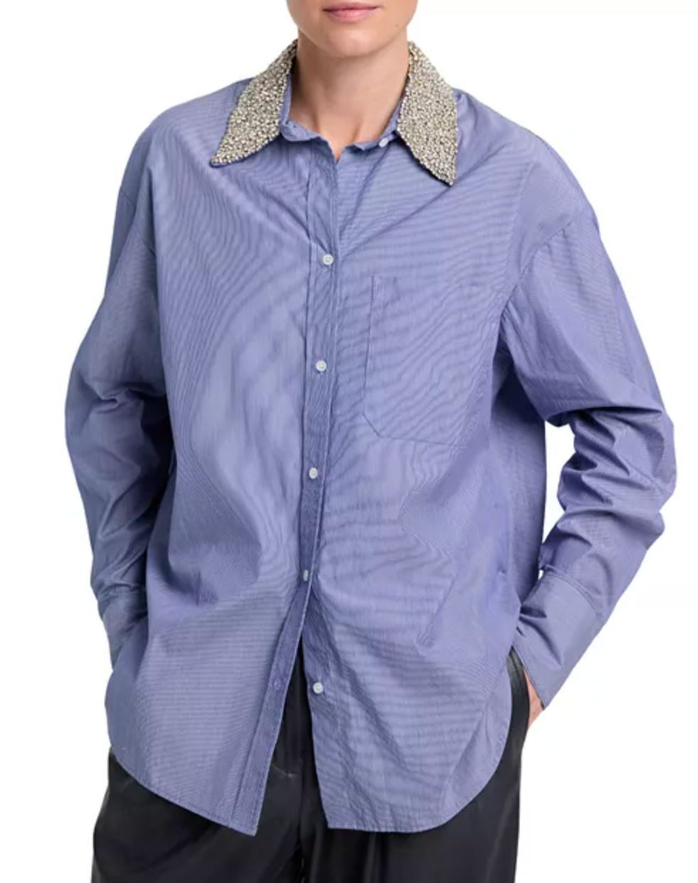 TWP Big Joe Shirt with Crystal Collar
