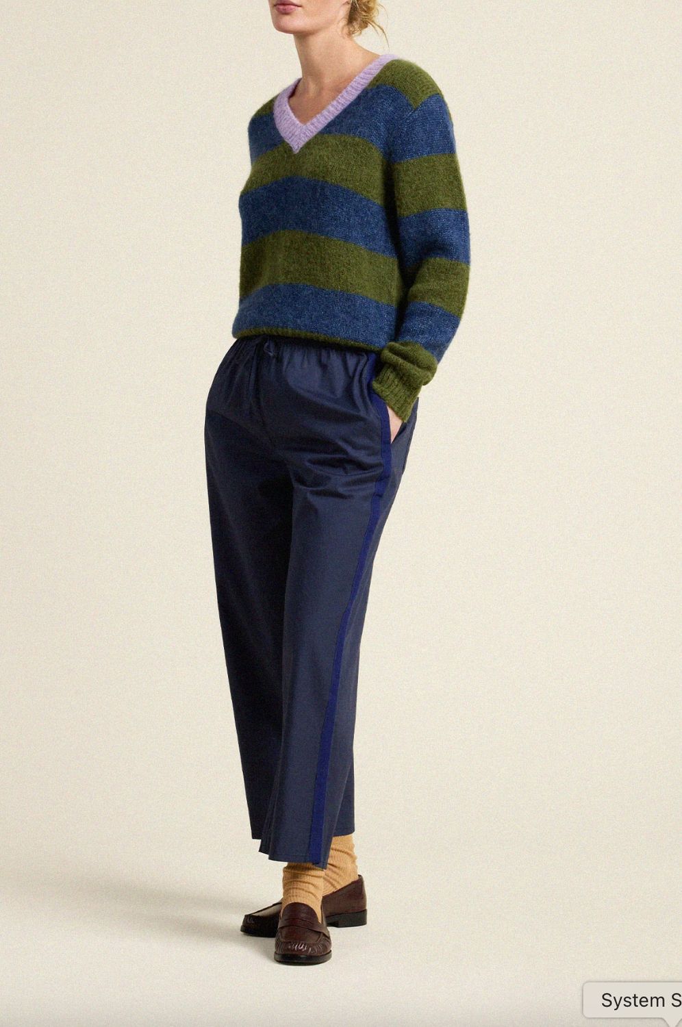 Trovata Chalet V-Neck Stripe Sweater
