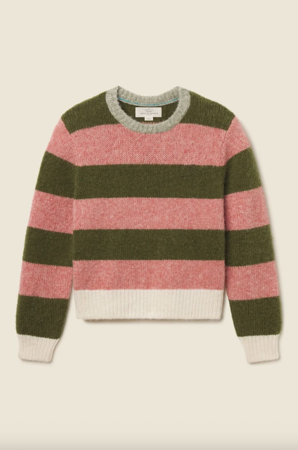 Trovata Cleo Crew Sweater in Pink Stripe