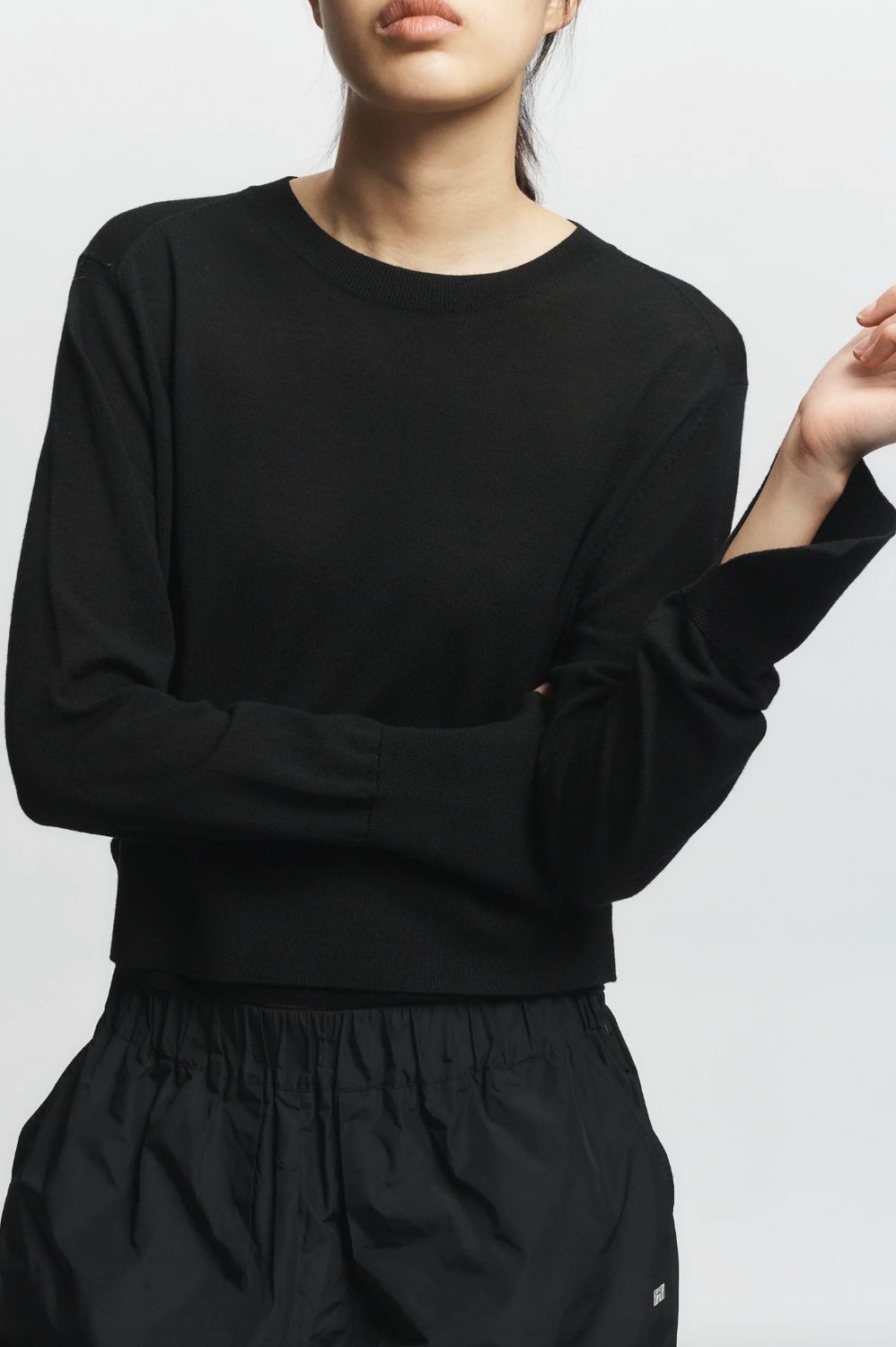 Saint Art Elodie Layered Crewneck in Black