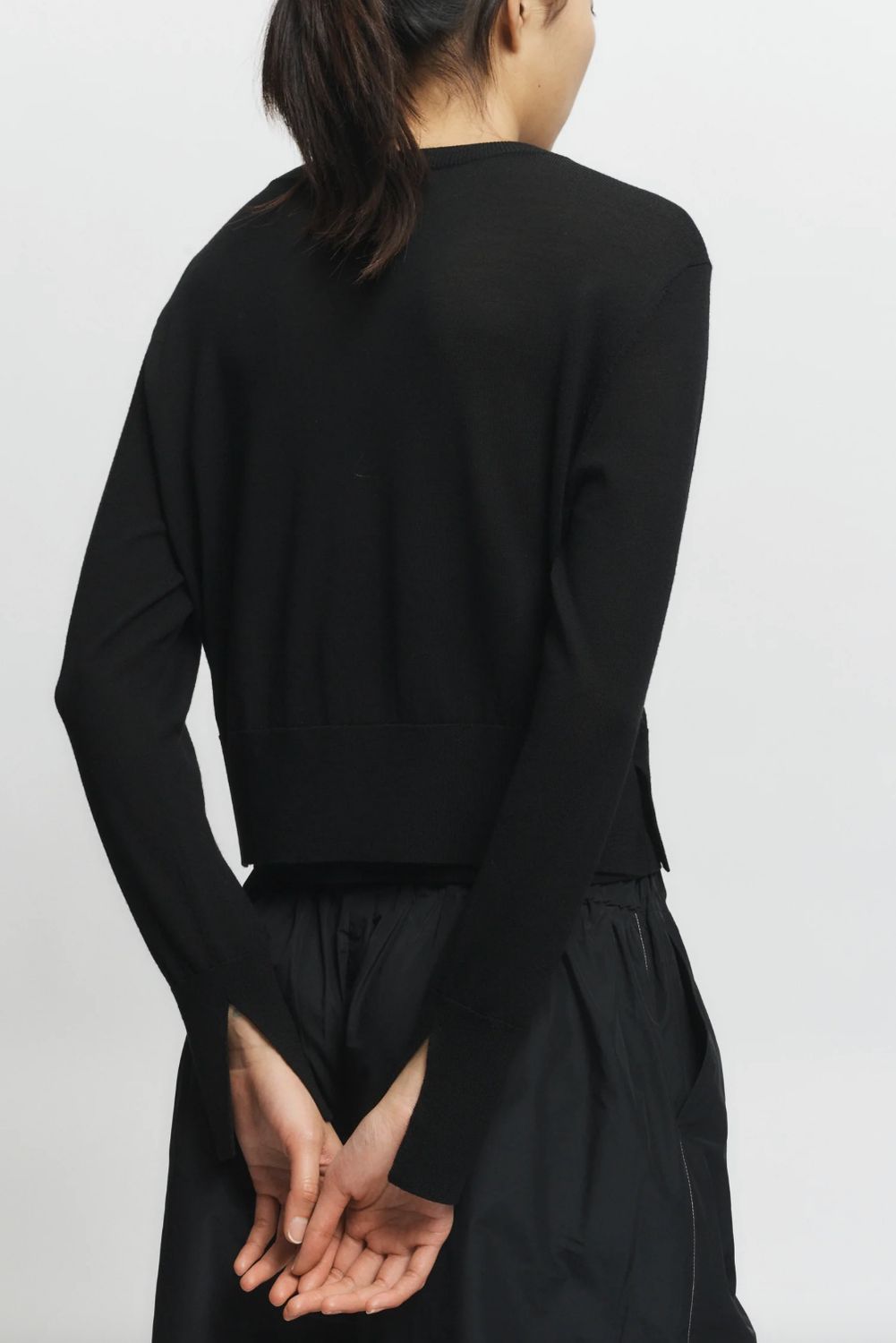 Saint Art Elodie Layered Crewneck in Black